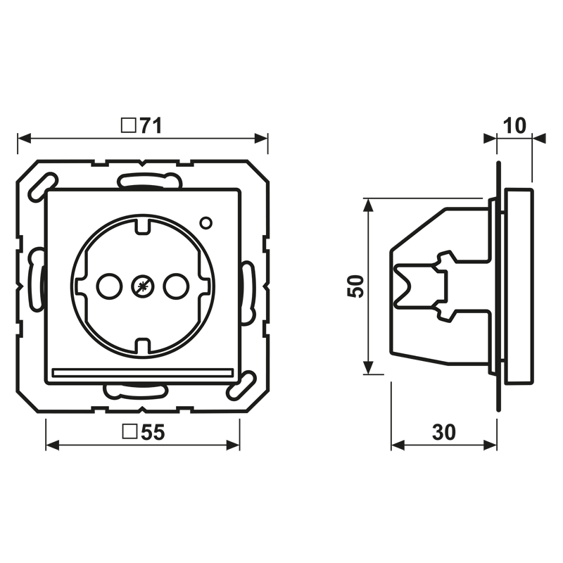 Jung Jung SCHUKO Steckdose mit LED-Licht A1520-OSWMLNW