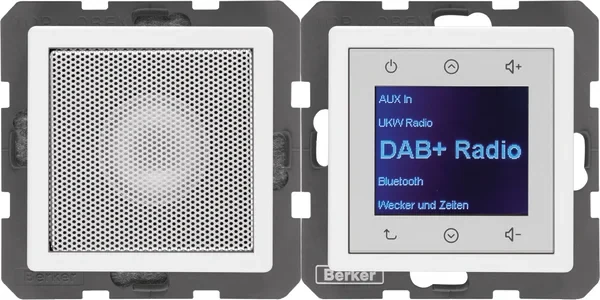 Berker Berker Radio mit Lautspr. DAB+, B t.,Q.x polar weiß 30806089