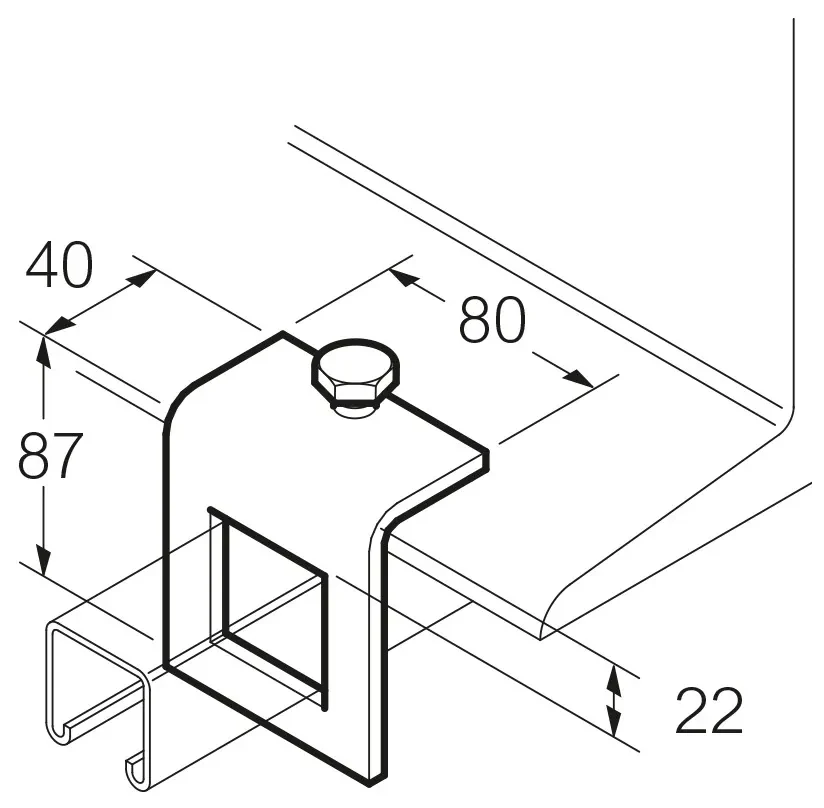 Legrand Legrand SC85241 Trägerklemme 41x41mm tauchfeuerverzinkt