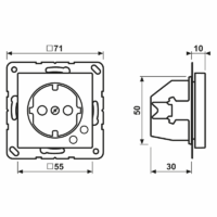 Jung SCHUKO-Steckdose 16A 250V alpinweiß A 521 UF WW