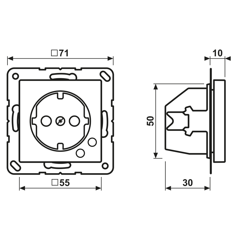 Jung Jung SCHUKO-Steckdose 16A 250V alpinweiß A 521 UF WW