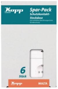 Kopp 923413051 Schutzkontaktsteckdose KS 16A 250V Pack:6 Malta arktis