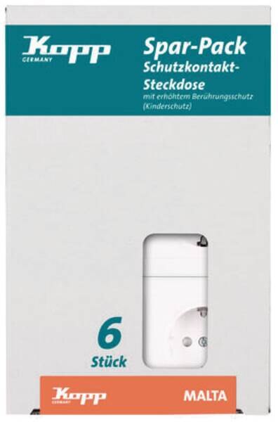 Kopp Kopp 923413051 Schutzkontaktsteckdose KS 16A 250V Pack:6 Malta arktis