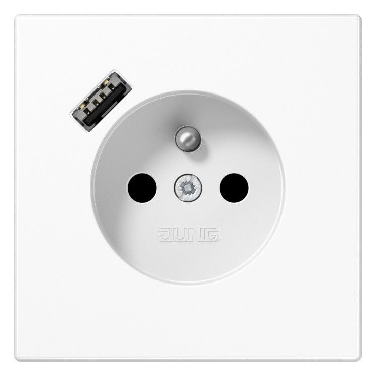 Jung Jung LS1520F-18AWW Steckdose Frz/Belg mit USB Typ A