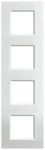 BTicino LNA4802M4AG LivingLight Abdeckrahmen 4-fach 2+2+2+2M Silber