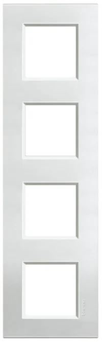 BTicino LNA4802M4AG LivingLight Abdeckrahmen 4-fach 2+2+2+2M Silber