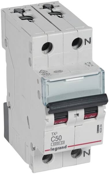 Legrand 403464 TX3 LS-Schalter C 50A 1-polig+N 6kA 230VAC 2TE