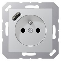 Jung A1520F-18AAL Steckdose Frz/Belg m.USB Typ A