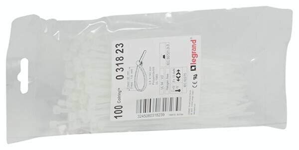Legrand Legrand 031823 Kabelbinder Colring farblos innenverzahnt 3,5x140mm