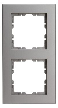 Kopp 406947000 HK07 PURE Abdeckrahmen 2-fach stahlfarben