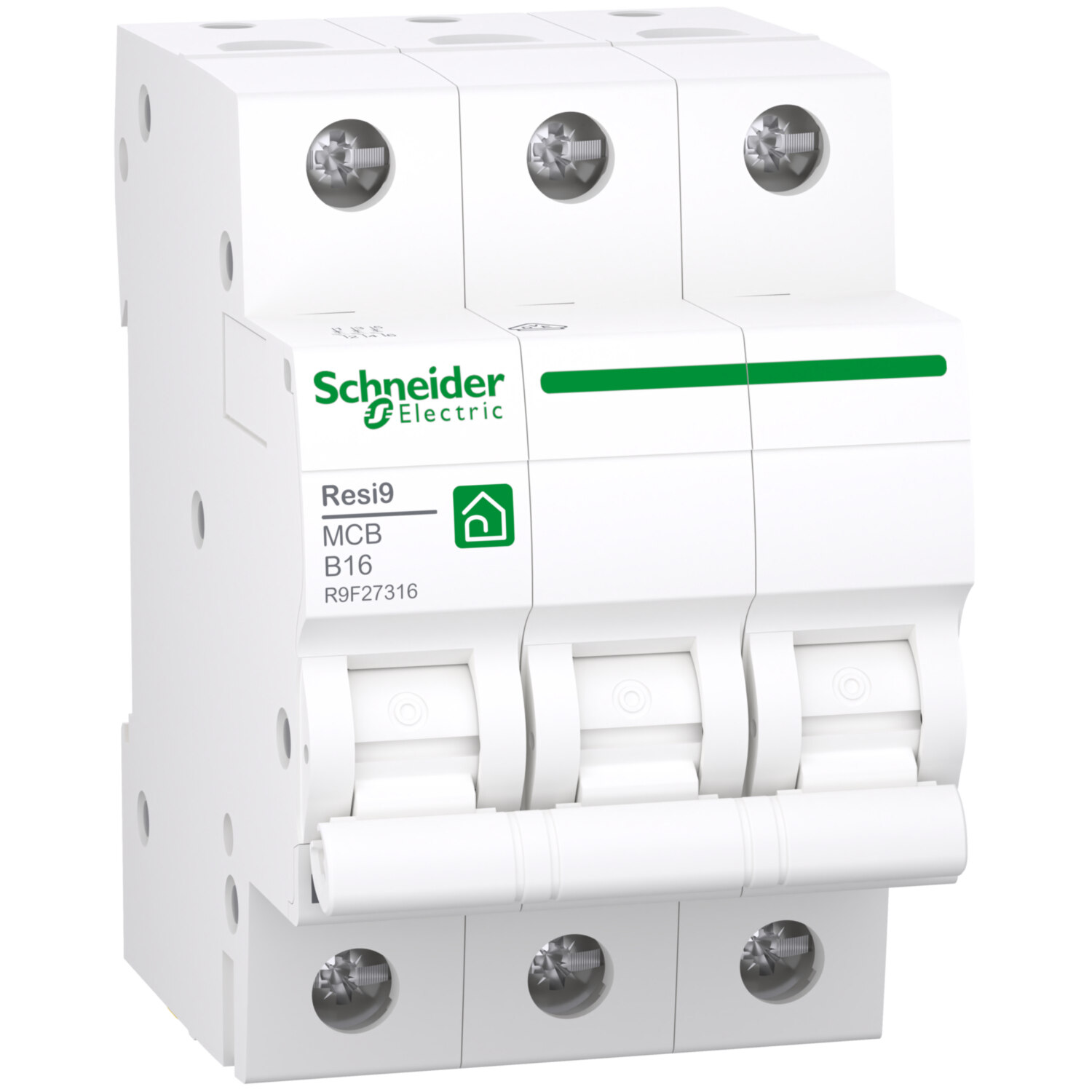 Schneider Schneider R9F27316 Leitungsschutz- schalter Resi9 3P, 16A, B Charakteristik