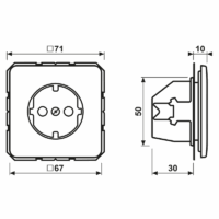 Jung SCHUKO-Steckdose 16A 250V CD 1520 LG