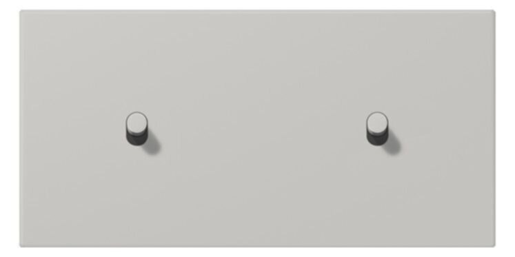 Jung Jung LC12-200R0205 Abdeckung mit Kipphebel "Zylinder" 2x1 Kipphebel waagerecht LS 1912 grau