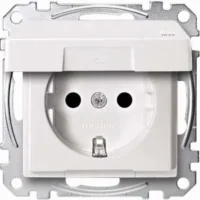 Merten SCHUKO-Steckdose polar weiß Klappdeckel IP44 MEG2314-0419