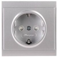 Kopp 923420087 Schutzkontaktsteckdose KS1-fach 16A 250V Malta (Thaya) silber