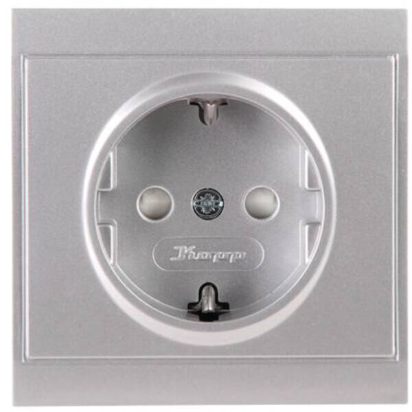 Kopp Kopp 923420087 Schutzkontaktsteckdose KS1-fach 16A 250V Malta (Thaya) silber