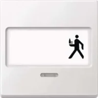 Merten Wippe Kontr.Fenster polar weiß mit Schriftfeld 434619