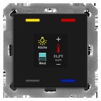 MDT KNX Taster 4-fach Smart 55 schwarz matt BE-TAS55T406.01