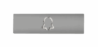 DoorBird D21x Namensschild für eine Ruftaste, Glockensymbol – RAL 9006