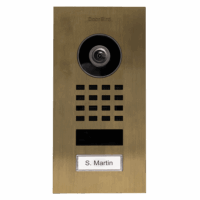 DoorBird D1101V Unterputz IP Video Türsprechanlage – Echtes Messing