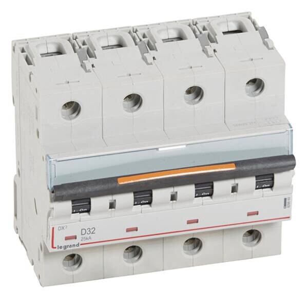 Legrand Legrand 409849 DX3 LS-Schalter D 32A 4-polig 25kA 400VAC 6TE