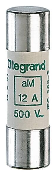 Legrand 013012 Zylindersicherung aM 12A 10x38 träge 500VAC 100kA ohne Kennmelder