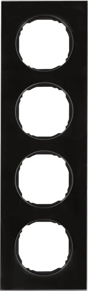Berker Berker Rahmen 4-fach flach Glas schwarz 10142616