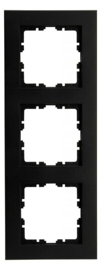 Kopp 407050004 HK07 PURE-Abdeckrahmen 3-fach Farbe:schwarz matt