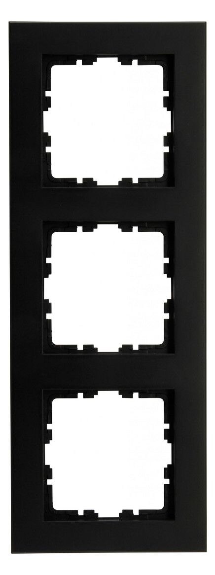 Kopp Kopp 407050004 HK07 PURE-Abdeckrahmen 3-fach Farbe:schwarz matt