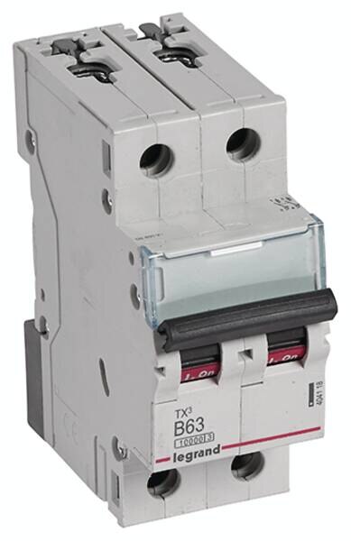 Legrand 404118 TX3 LS-Schalter B 63A 2-polig 10kA 400VAC 2TE