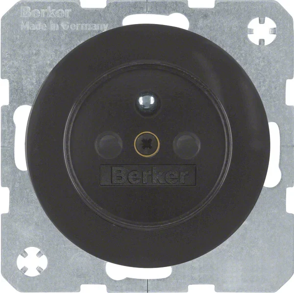 Berker Berker Steckdose schwarz/glänzend mit Schutzkontaktstift 6765762045
