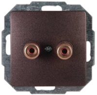 Kopp 921526083 Lautsprechersteckdose mit Anschlussf.4mm bis 16qmm Paris pal-braun