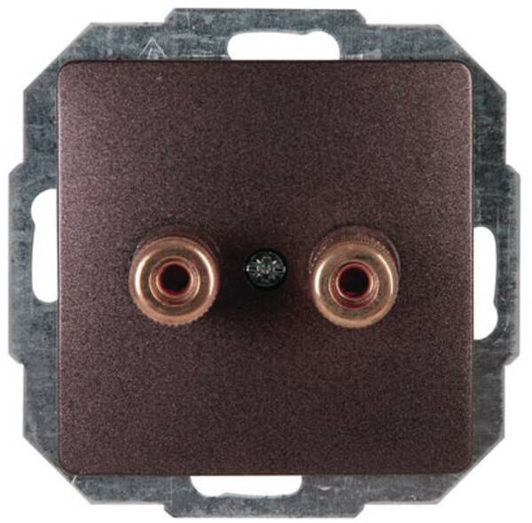 Kopp Kopp 921526083 Lautsprechersteckdose mit Anschlussf.4mm bis 16qmm Paris pal-braun