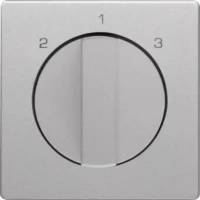 Berker Zentralstück mit Drehknopf 3S Q.1/Q.3 aluminium 1084608400