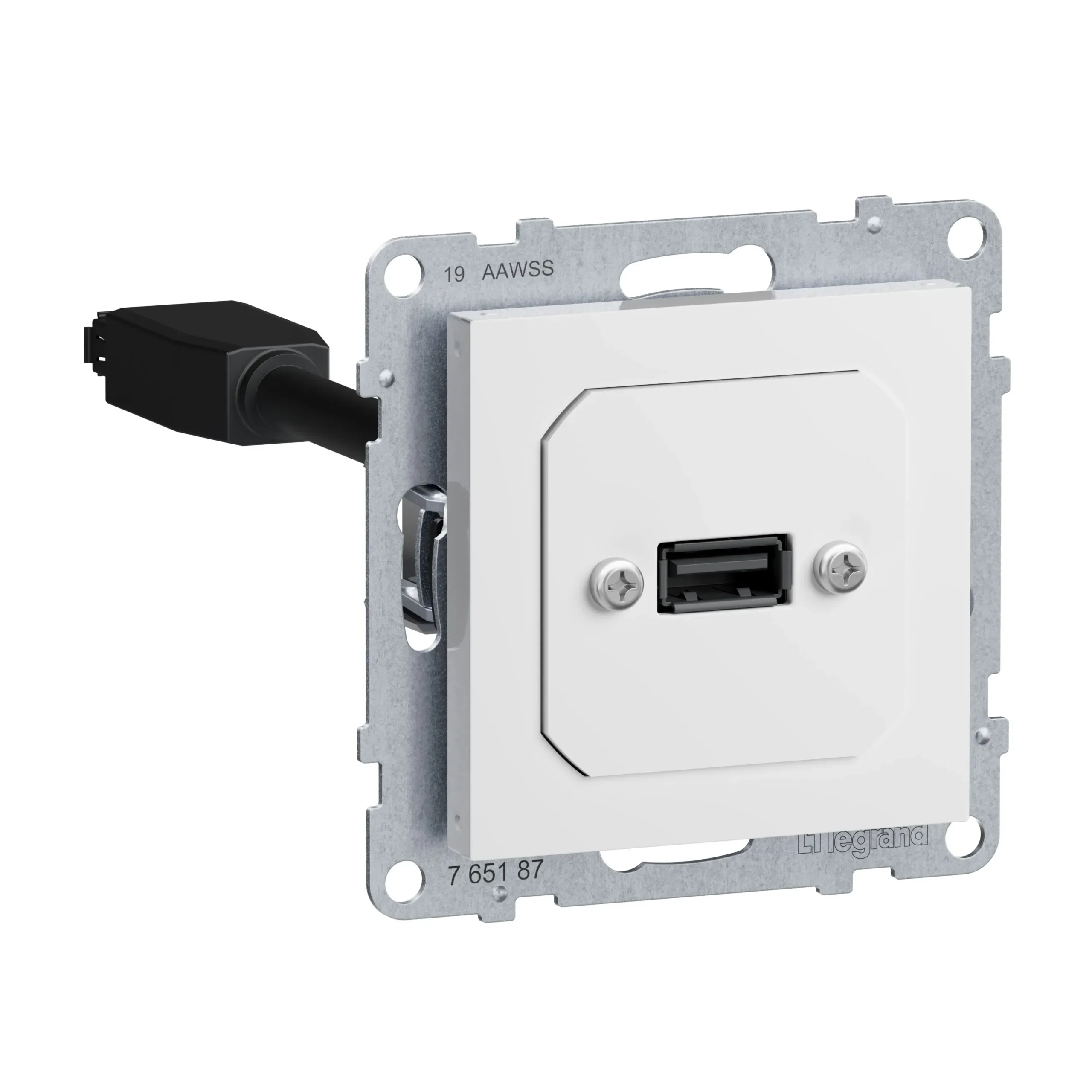Legrand 765187 SEANO USB-Datendose mit Kabel USB 3.0 Kabellänge:15 cm