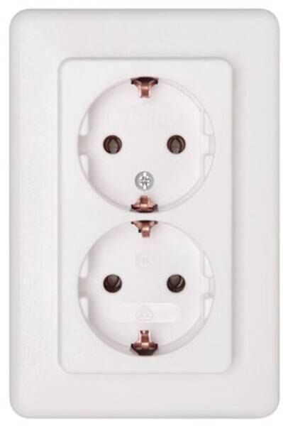 Kopp Kopp 912613066Schutzkontaktsteckdose 2-fach KS D60mm 16A 250V Europa arktis