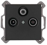 Kopp 941315083 Antennensteckdose 3-fach TV/RF/SAT ATHENIS anthrazit