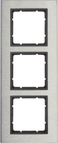Berker Rahmen edelstahl/anthrazit 3-fach 10133606
