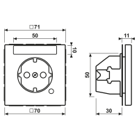 Jung SCHUKO-Steckdose 16A 250V mit Berührungsschutz LS 1520 INA KO WW