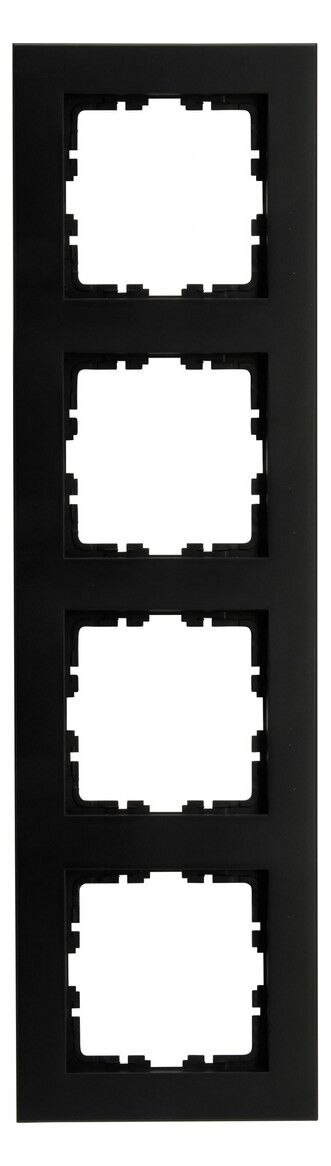 Kopp Kopp 407150007 HK07 PURE-Abdeckrahmen 4-fach Farbe:schwarz matt