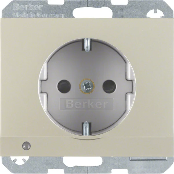 Berker Berker SCHUKO-Steckdose Edelstahl LED-Orientierg-licht 41097004