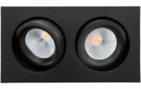 SG LEUCHTEN LED-Einbaustrahler 14W Konverter Junistar Lux Square 902596 2LEDs schwarz weiß
