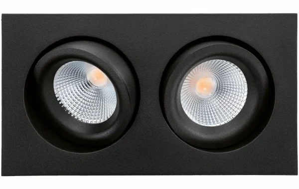 SG Leuchten SG LEUCHTEN LED-Einbaustrahler 14W Konverter Junistar Lux Square 902596 2LEDs schwarz weiß