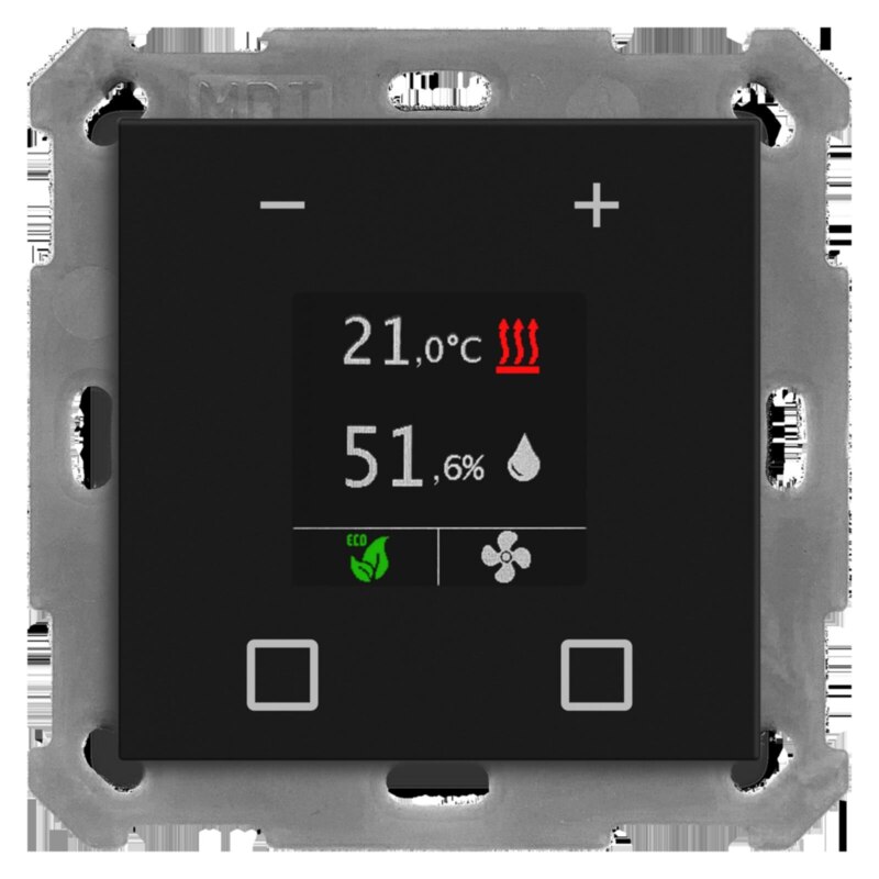 MDT KNX Raumtemperaturregler Smart 55 schwarz matt SCN-RTR55S06.01