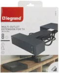 Legrand 694515 TV Corner Steckdosen- leiste 4xSDO 4xEuro SPD 2m Kabel schwarz