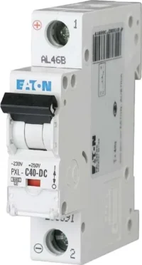 Eaton (Installation) Leitungsschutzschalter 40A,1-polig, Steckklemme C, DC PXL-C40-DC