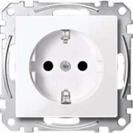 Merten SCHUKO-Steckdose alpinweiß/gl BRS Schraub-Liftkl. MEG2400-0325