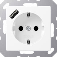 Jung SCHUKO Steckdose mit USB Typ A A1520-18AWWM