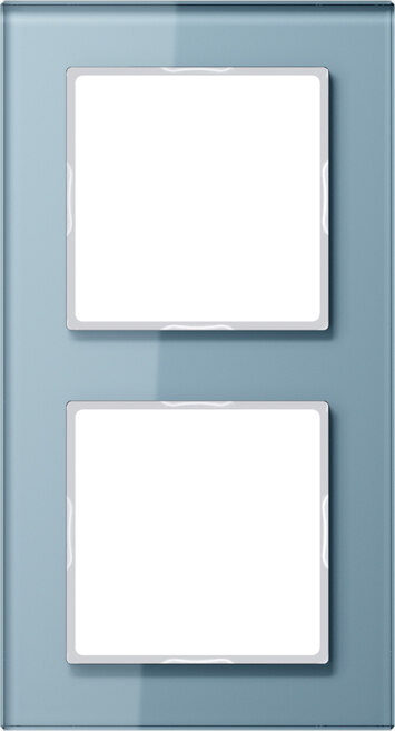 Jung Jung Glasrahmen 2-fach bl/grau waage/senkrecht AC 582 GL BLGR
