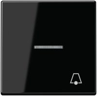 Jung A590BFKO5KSW Wippe Symbol Klingel m.Lichtleiter Serie A schwarz